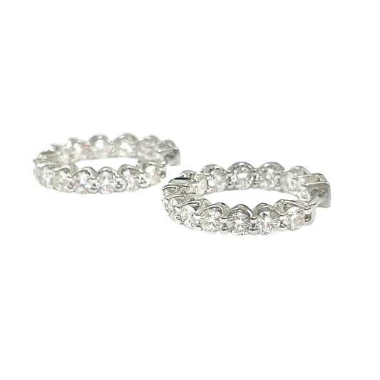 1.80cts In & Out Hoop earrings