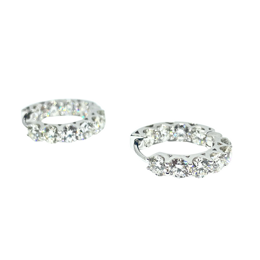2cts In & Out Hoop earrings