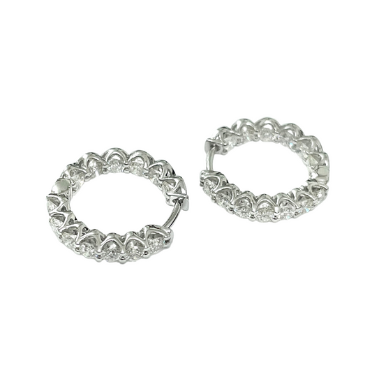 1.80cts In & Out Hoop earrings