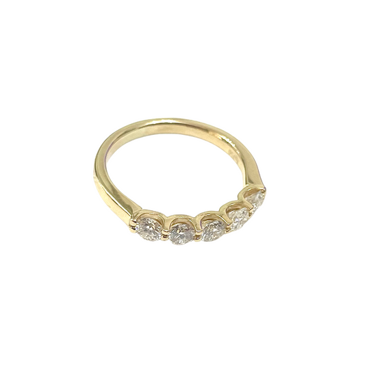 .50cts 5-stone Round cut ring