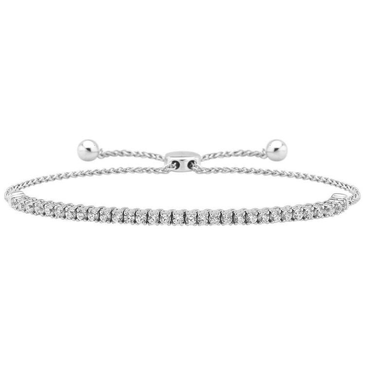 1.50cts Round cut adjustable bracelet