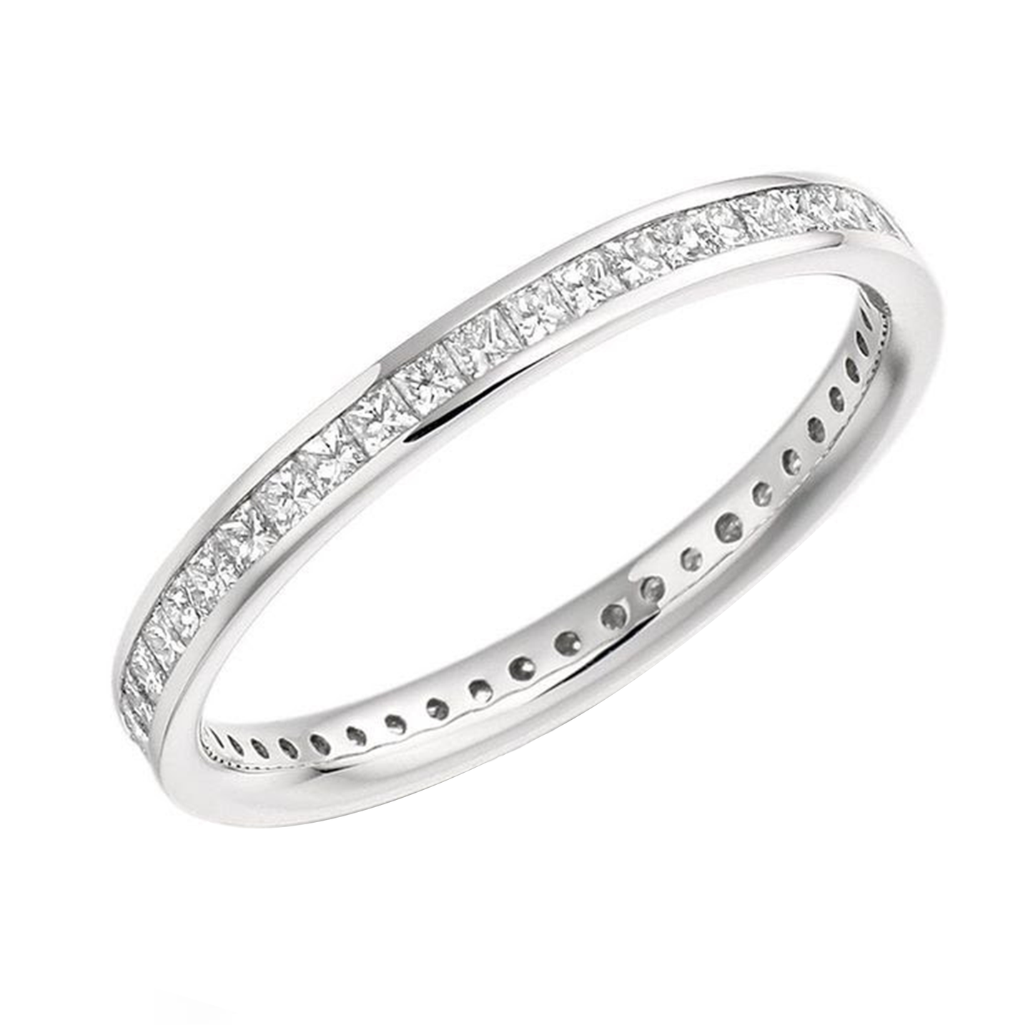 1.90cts Princess cut Full Eternity ring