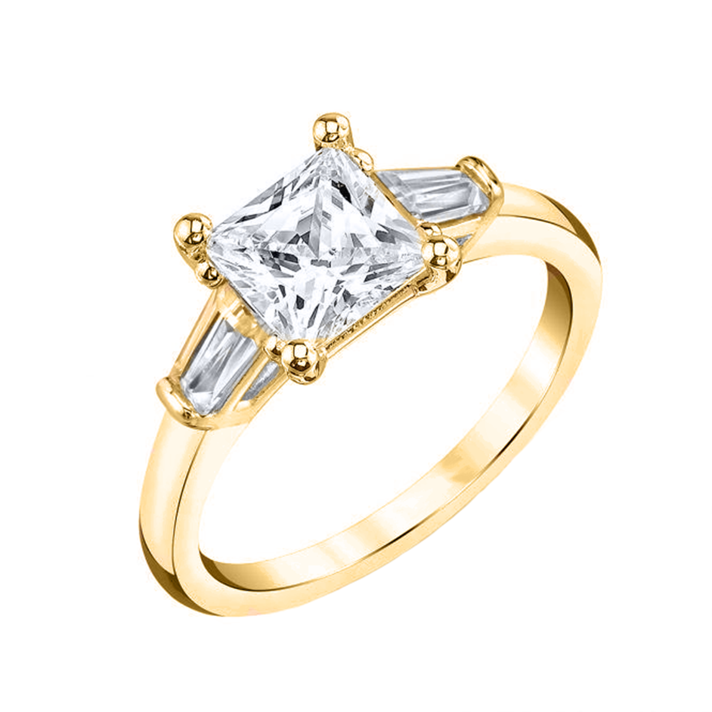 .70cts Princess cut Trilogy ring
