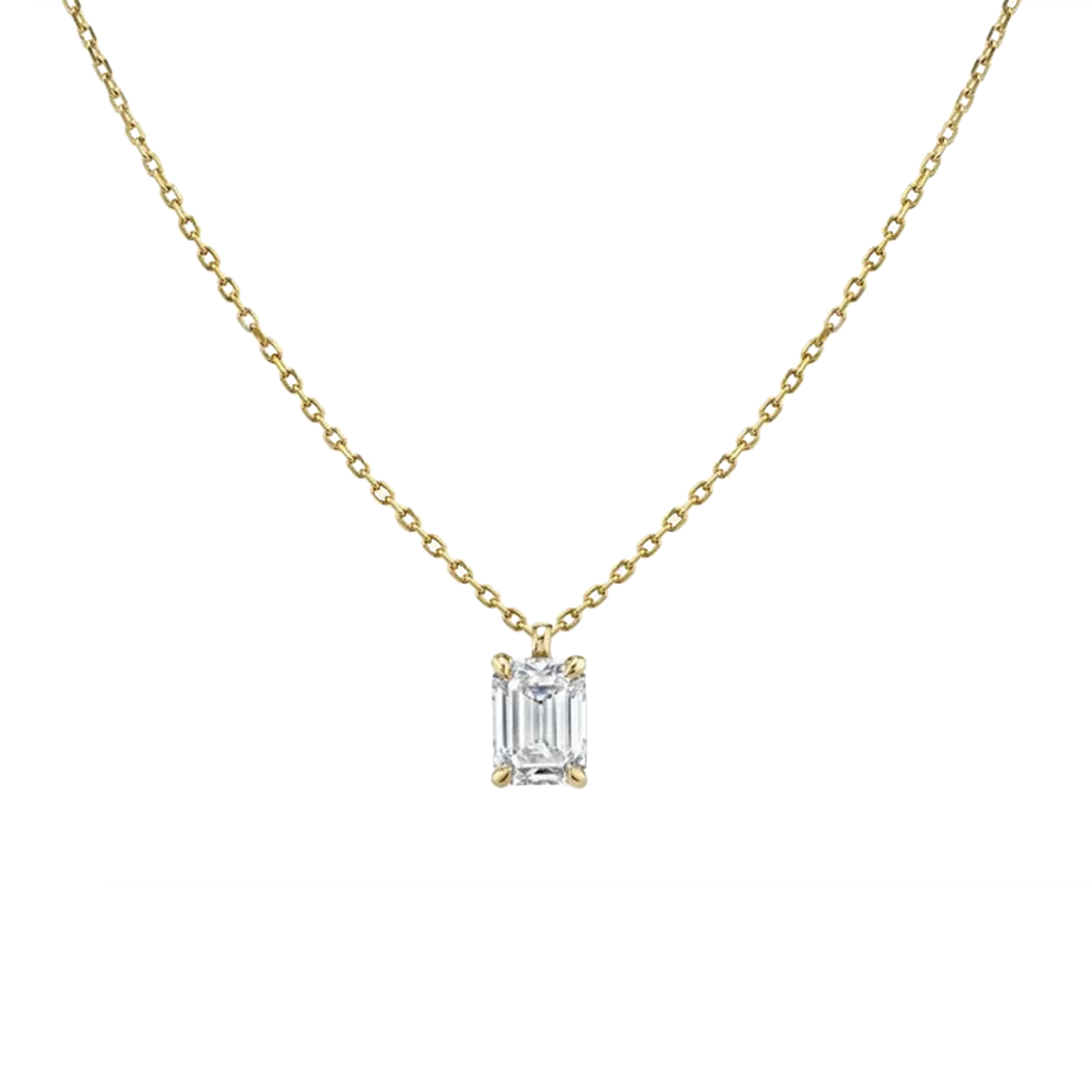 .50ct Emerald cut Solitaire necklace