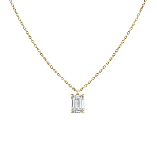 .50ct Emerald cut Solitaire necklace