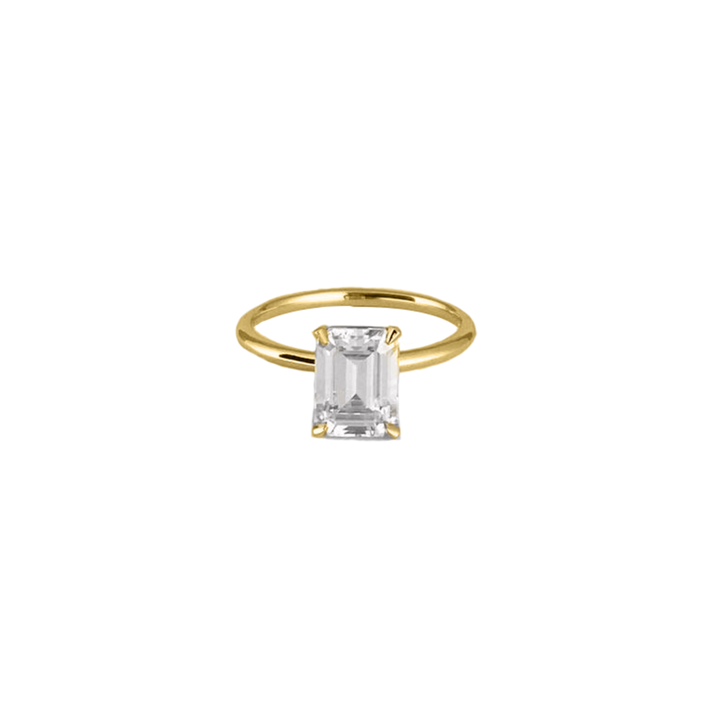 .60ct Emerald cut in Classic band ring