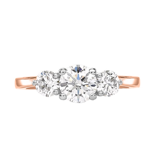 .86cts Round cut Trilogy ring