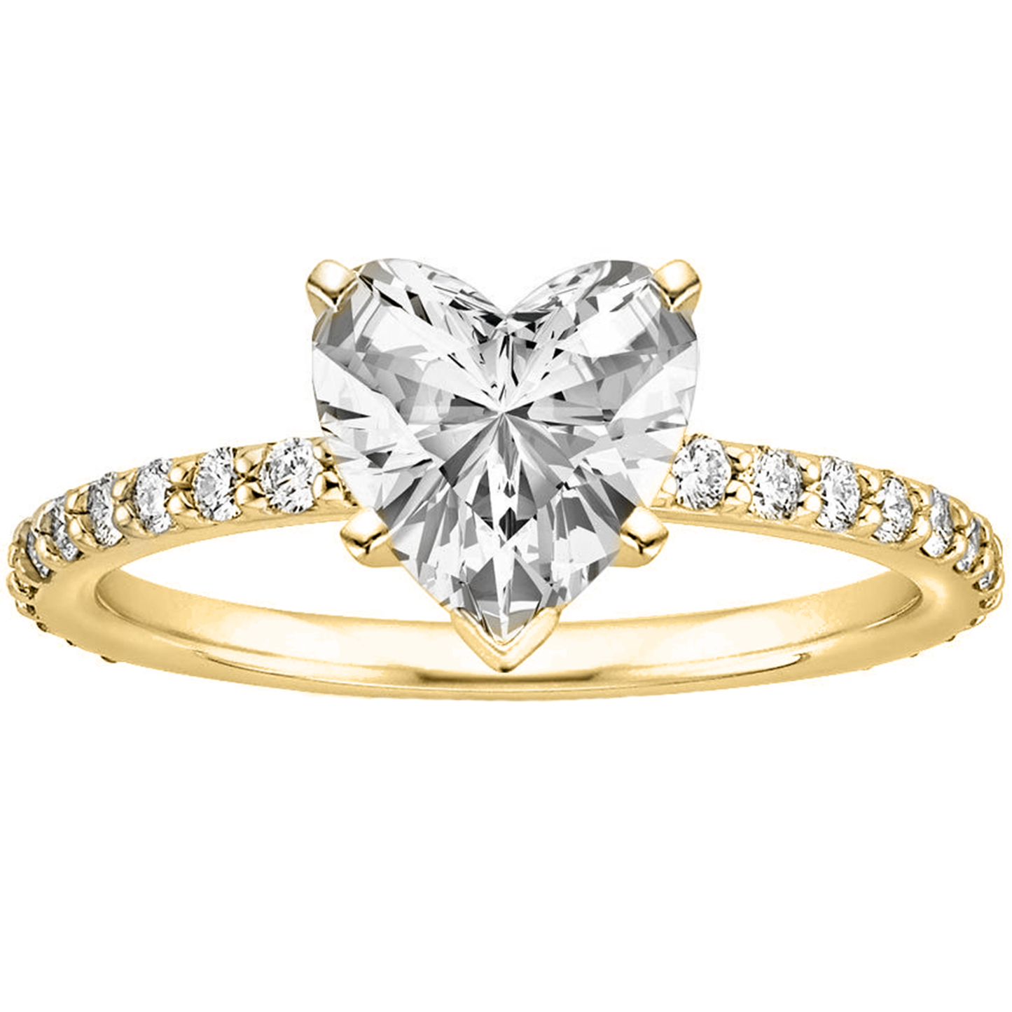 .70cts Heart cut Pavé ring