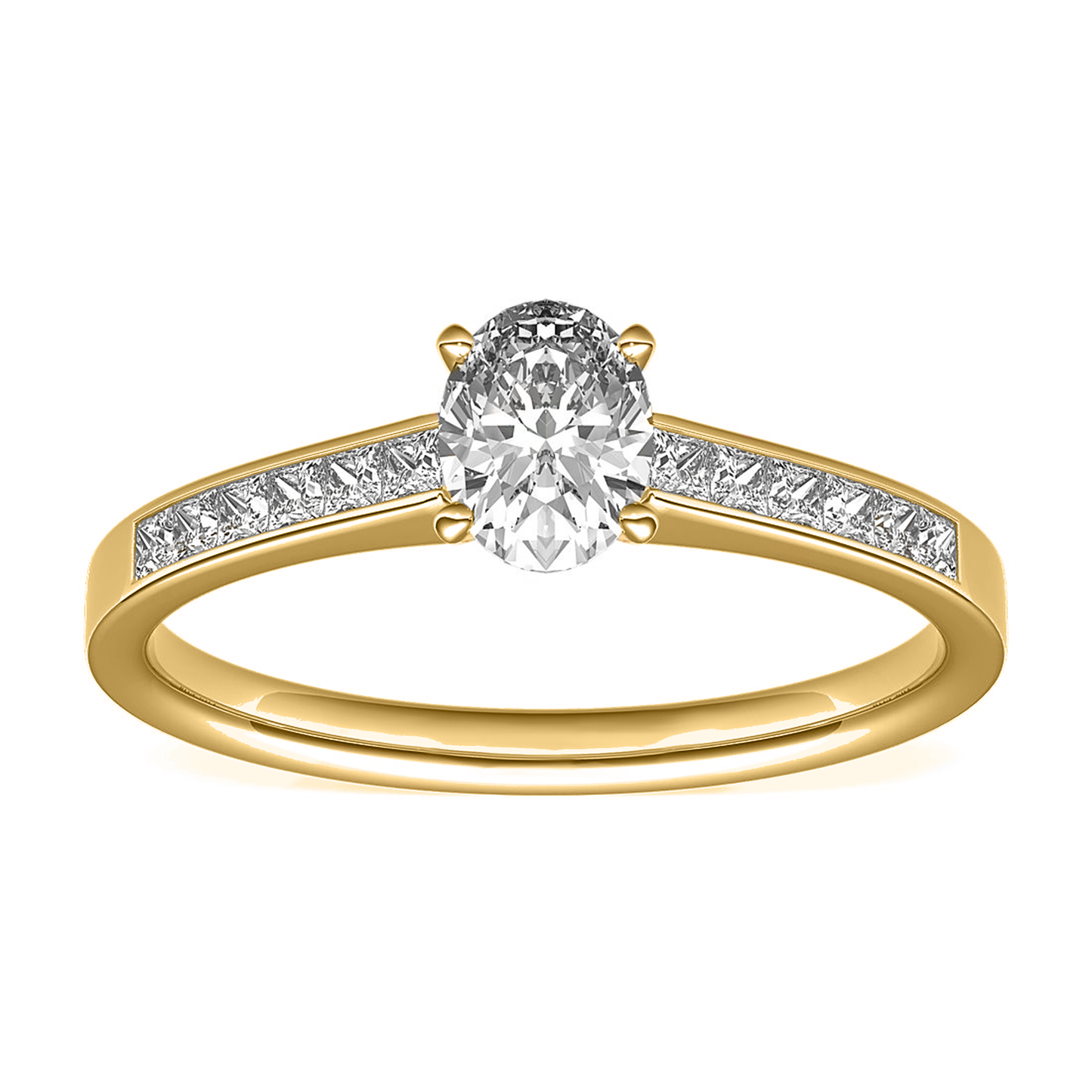 .80cts Oval cut in Channel setting ring