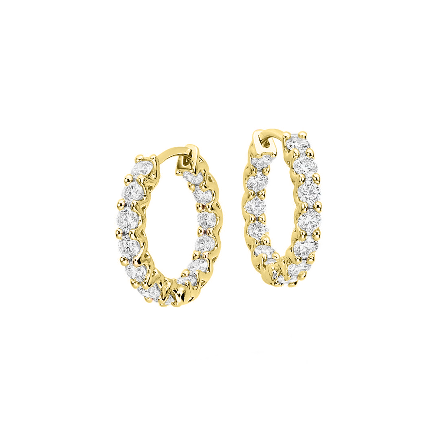 2.08cts In & Out Hoop earrings