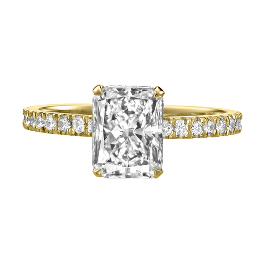 .70cts Radiant cut Pavé ring
