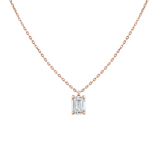 .50ct Emerald cut Solitaire necklace