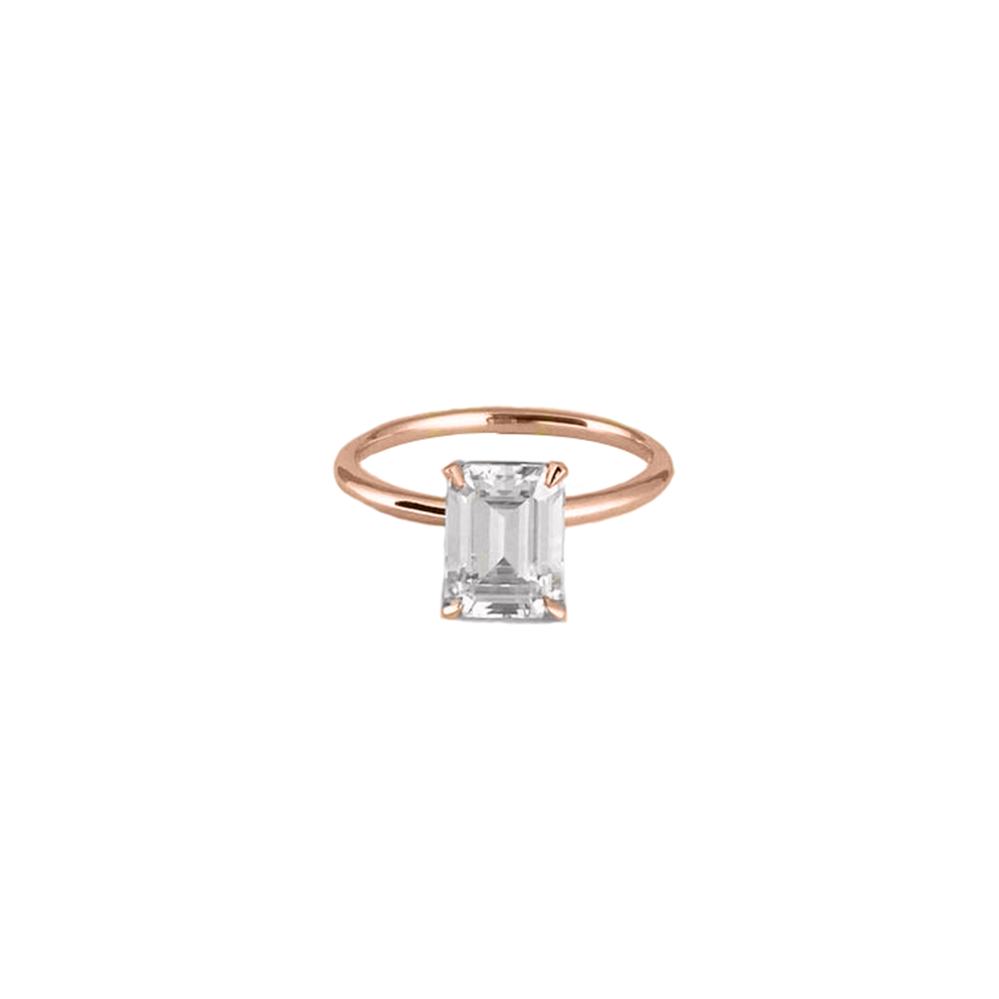 .60ct Emerald cut in Classic band ring