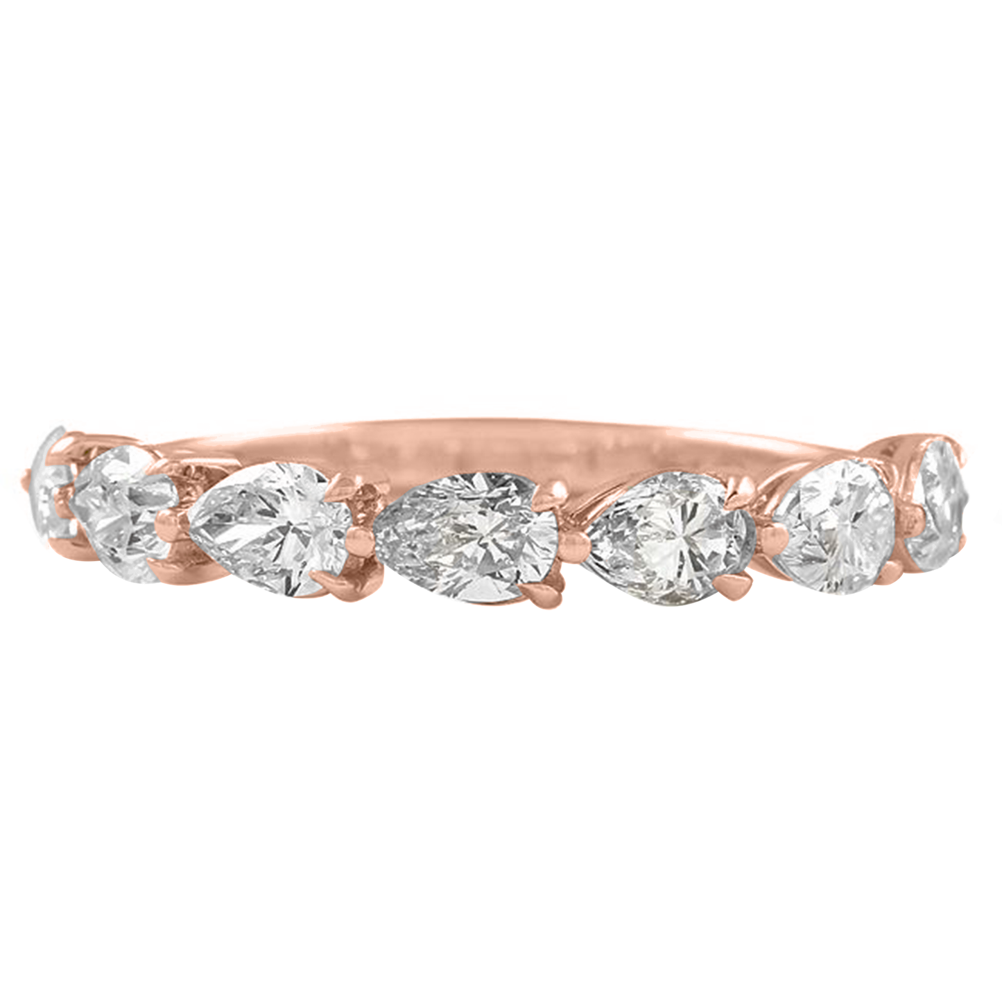 1.90cts 7-stone Pear cut ring