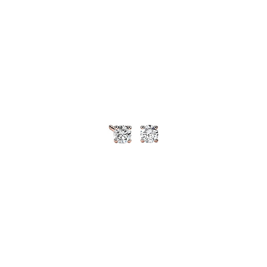 1cts Round cut Solitaire Stud earrings