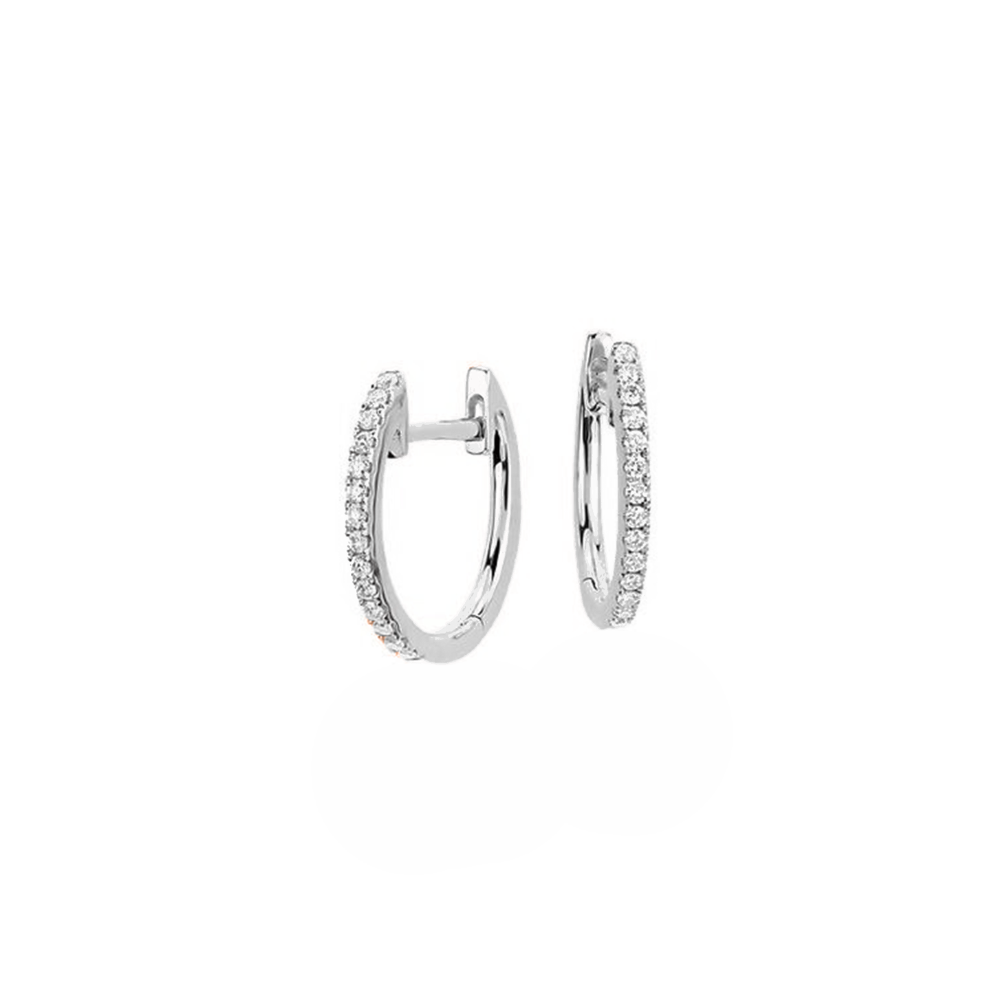 .56cts Round cut Hoop earrings
