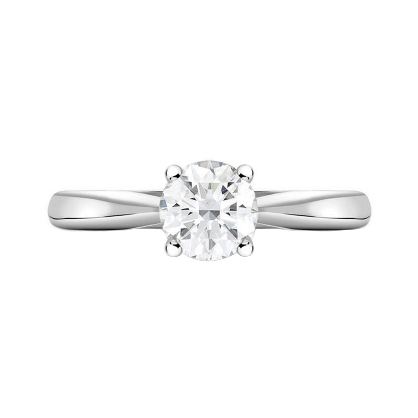 .50ct Round cut tapered ring