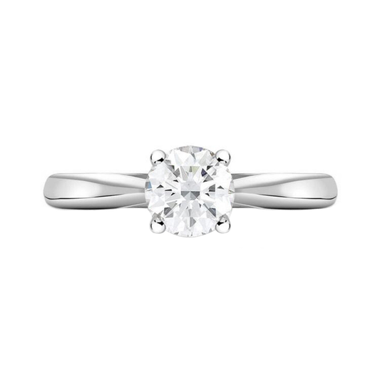.50ct Round cut tapered ring