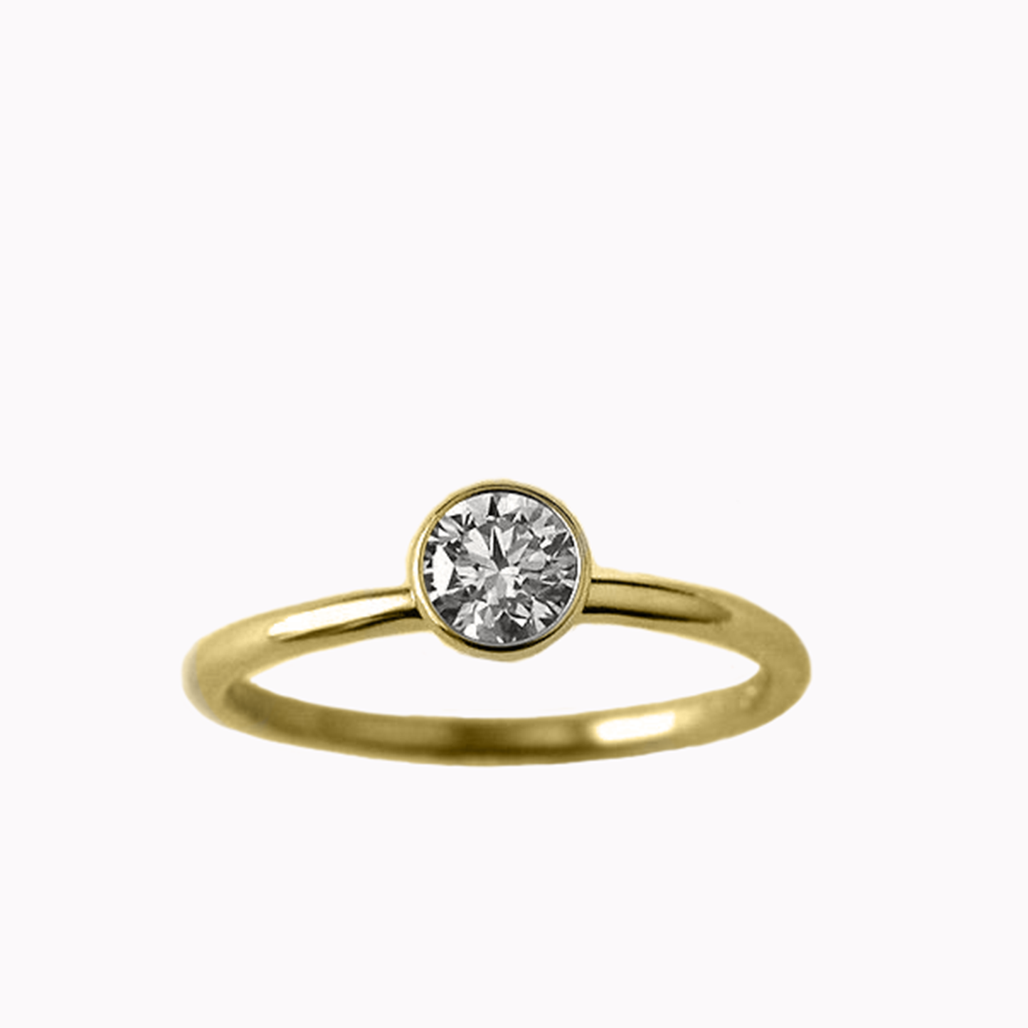 .50ct Round cut Solitaire Bezeled ring