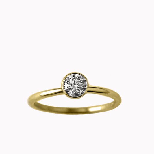 .50ct Round cut Solitaire Bezeled ring