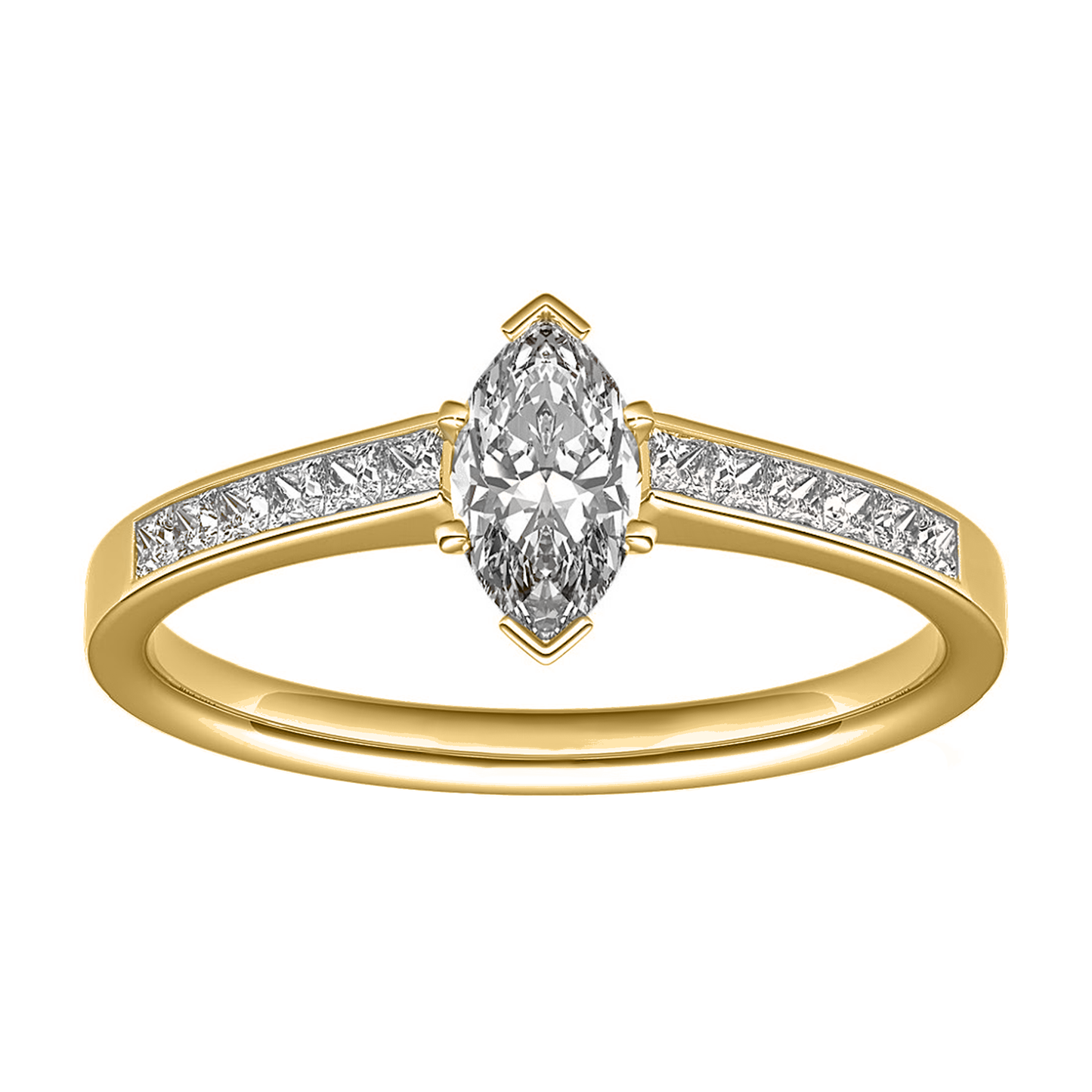 .75cts Marquise cut Channel ring