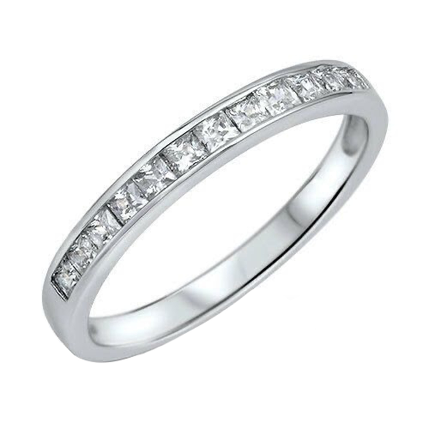 .84cts Princess cut Half Eternity ring
