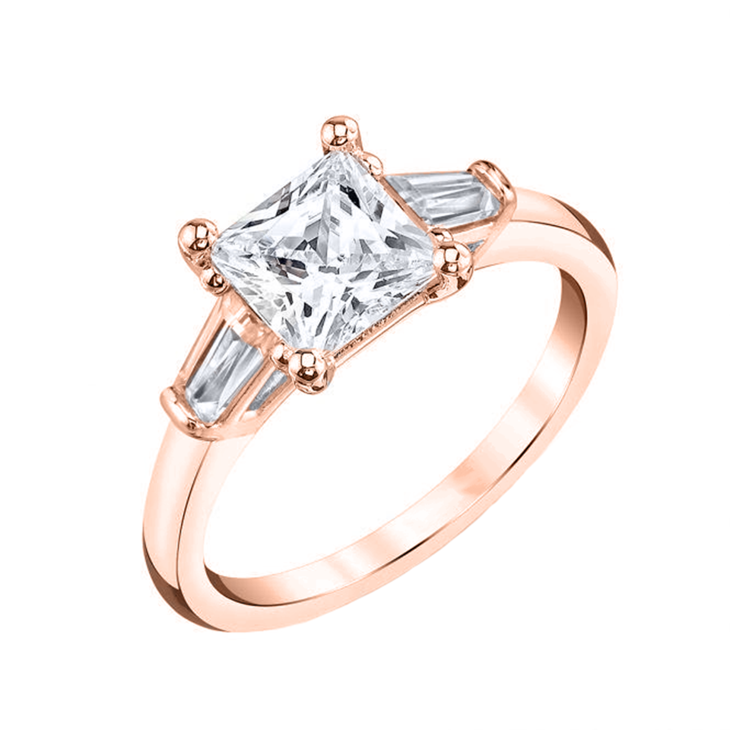 .70cts Princess cut Trilogy ring