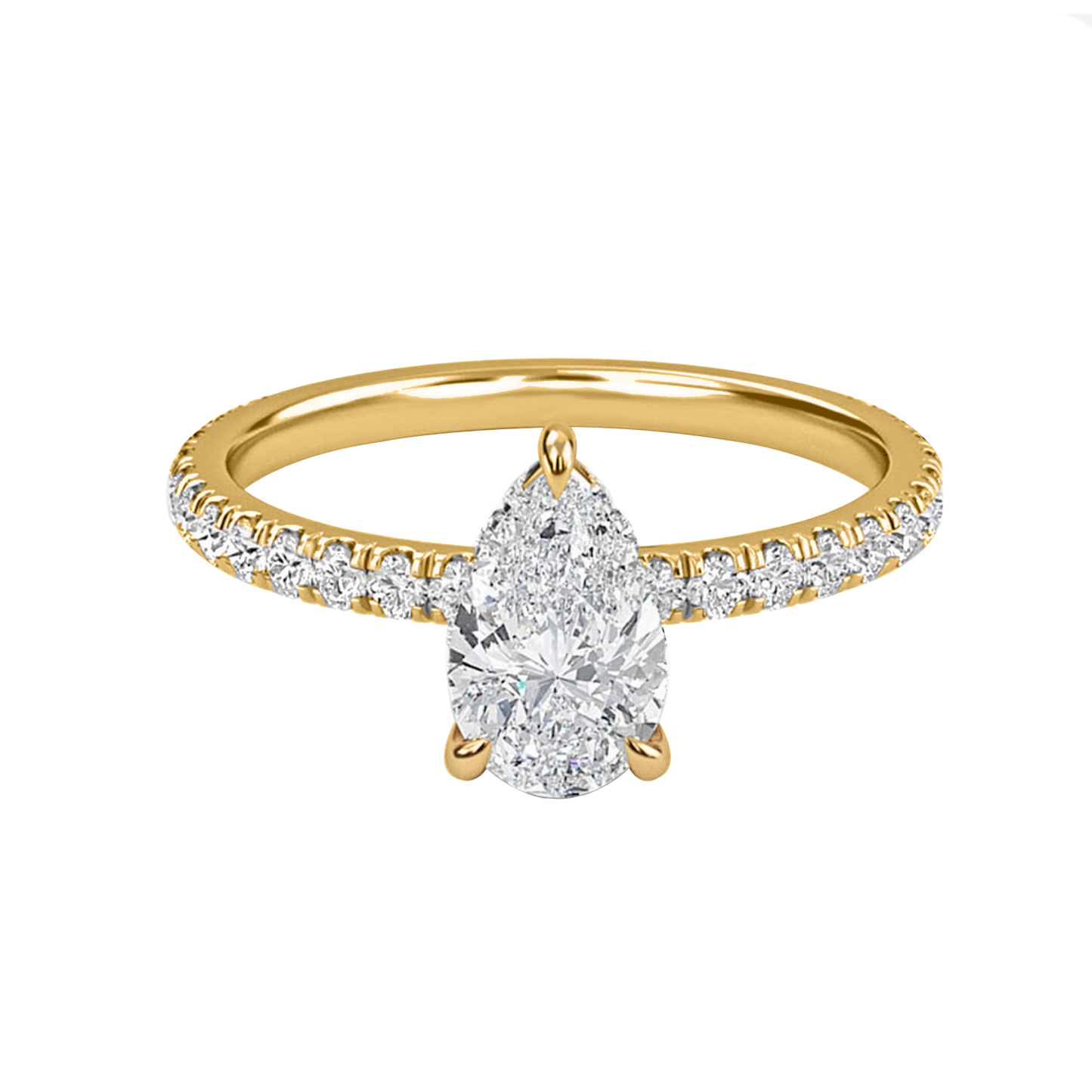 .70cts Pear cut Pavé ring