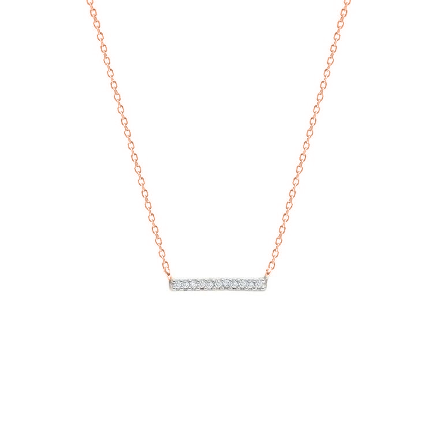 .77cts Round cut Bar necklace
