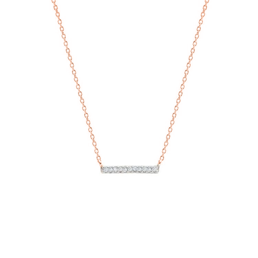 .77cts Round cut Bar necklace