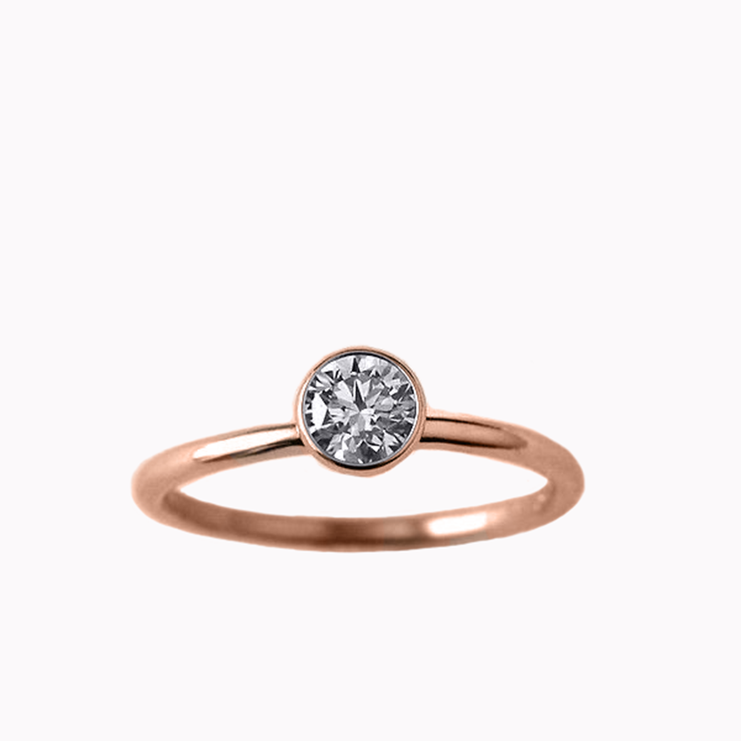 .50ct Round cut Solitaire Bezeled ring