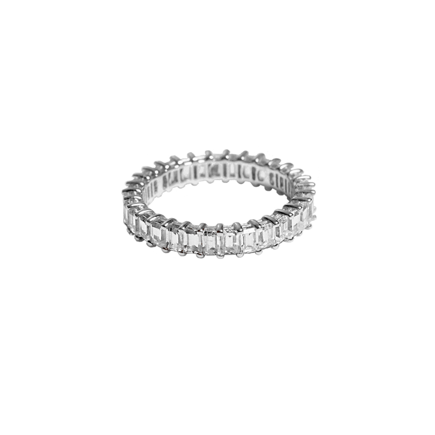 2.60cts Emerald cut Full Eternity ring