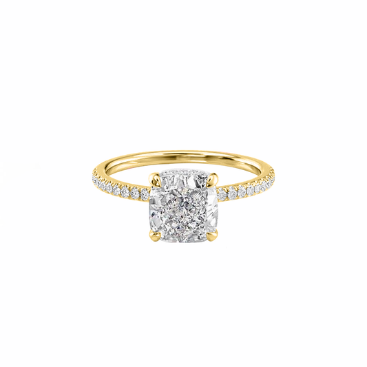 .70cts Cushion cut Pavé ring