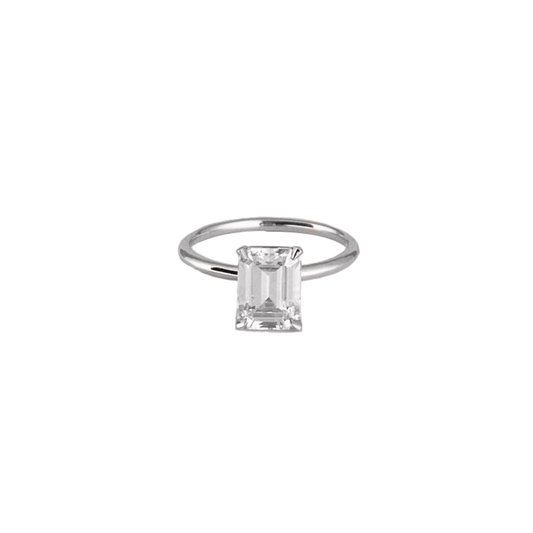 .60ct Emerald cut in Classic band ring