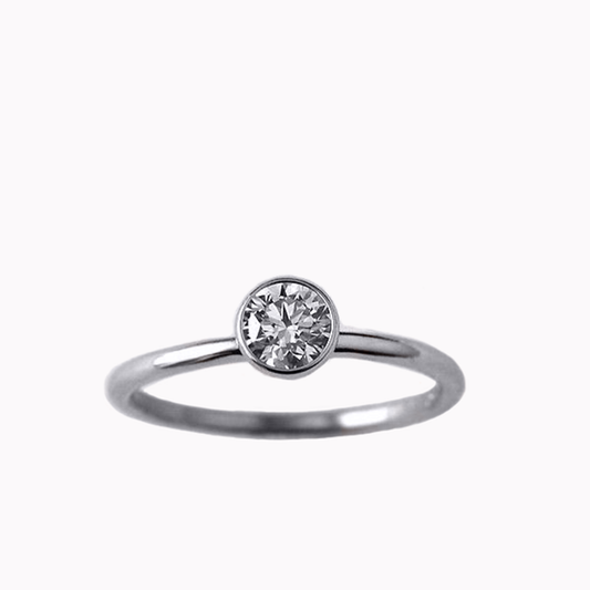 .50ct Round cut Solitaire Bezeled ring