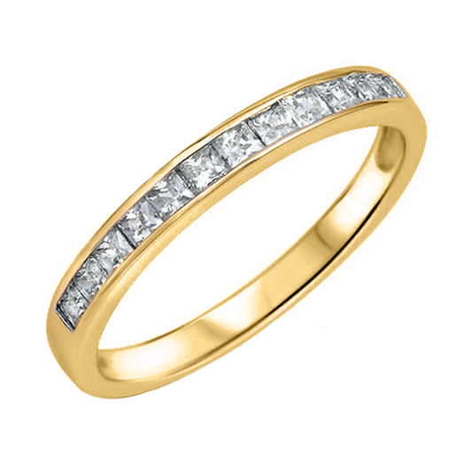 .84cts Princess cut Half Eternity ring