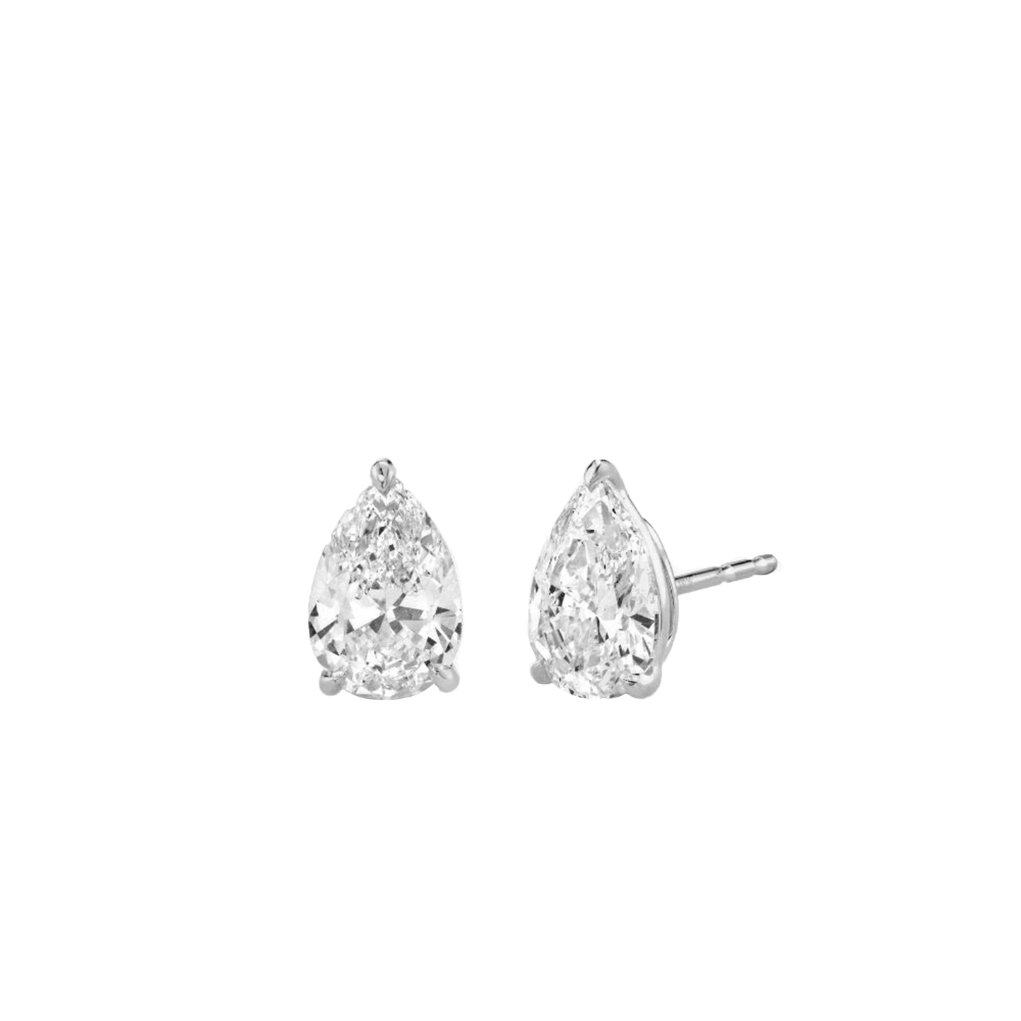 1cts Pear cut Solitaire Stud Earrings