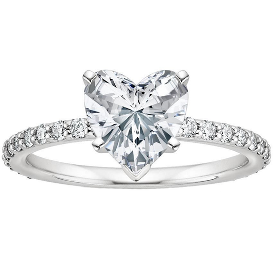 .70cts Heart cut Pavé ring