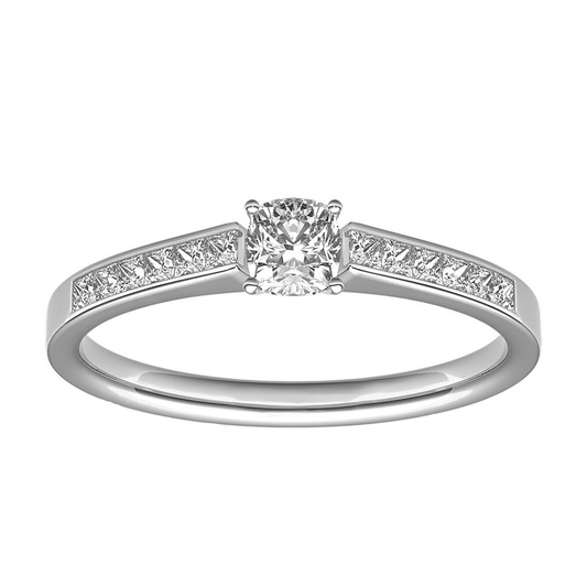 .75cts Cushion cut Channel ring