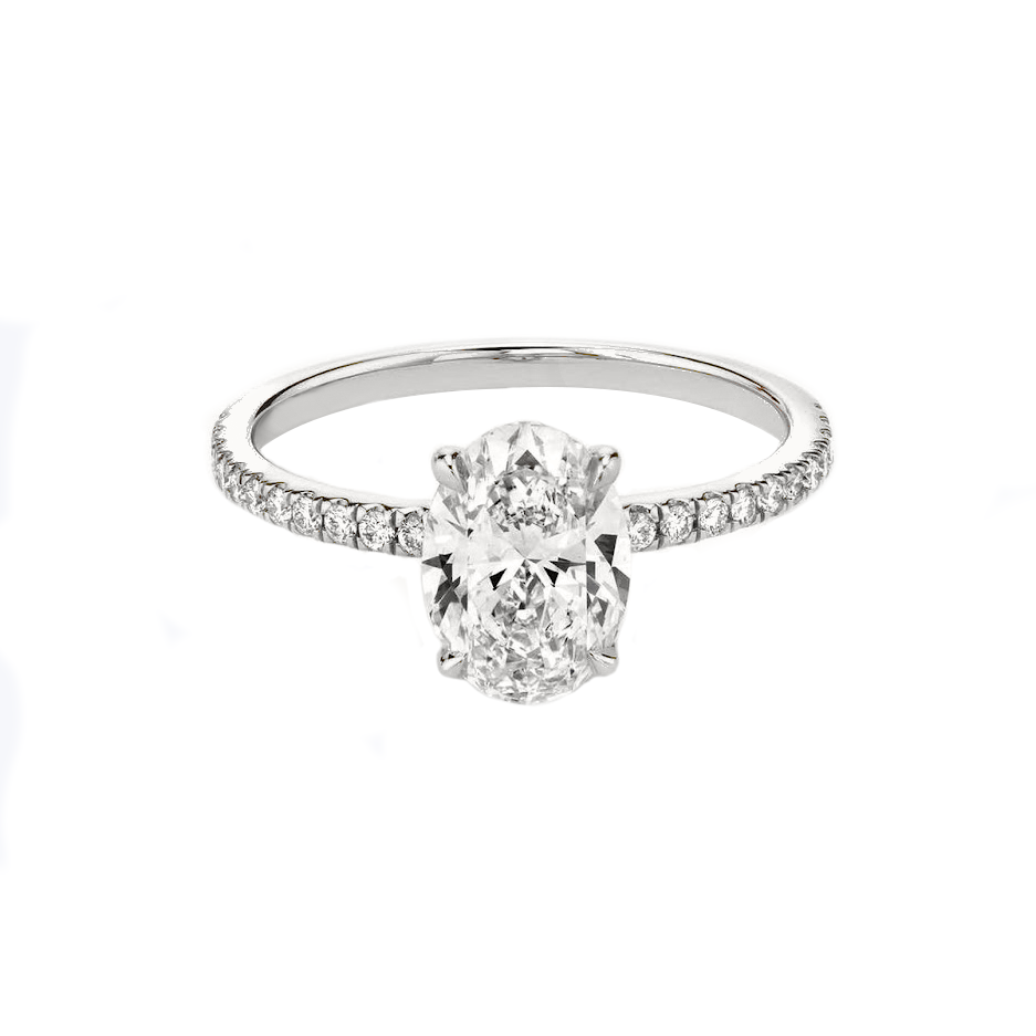.80ct Oval cut in Pavé setting ring