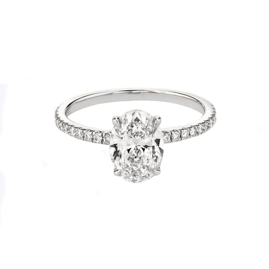 .80ct Oval cut in Pavé setting ring