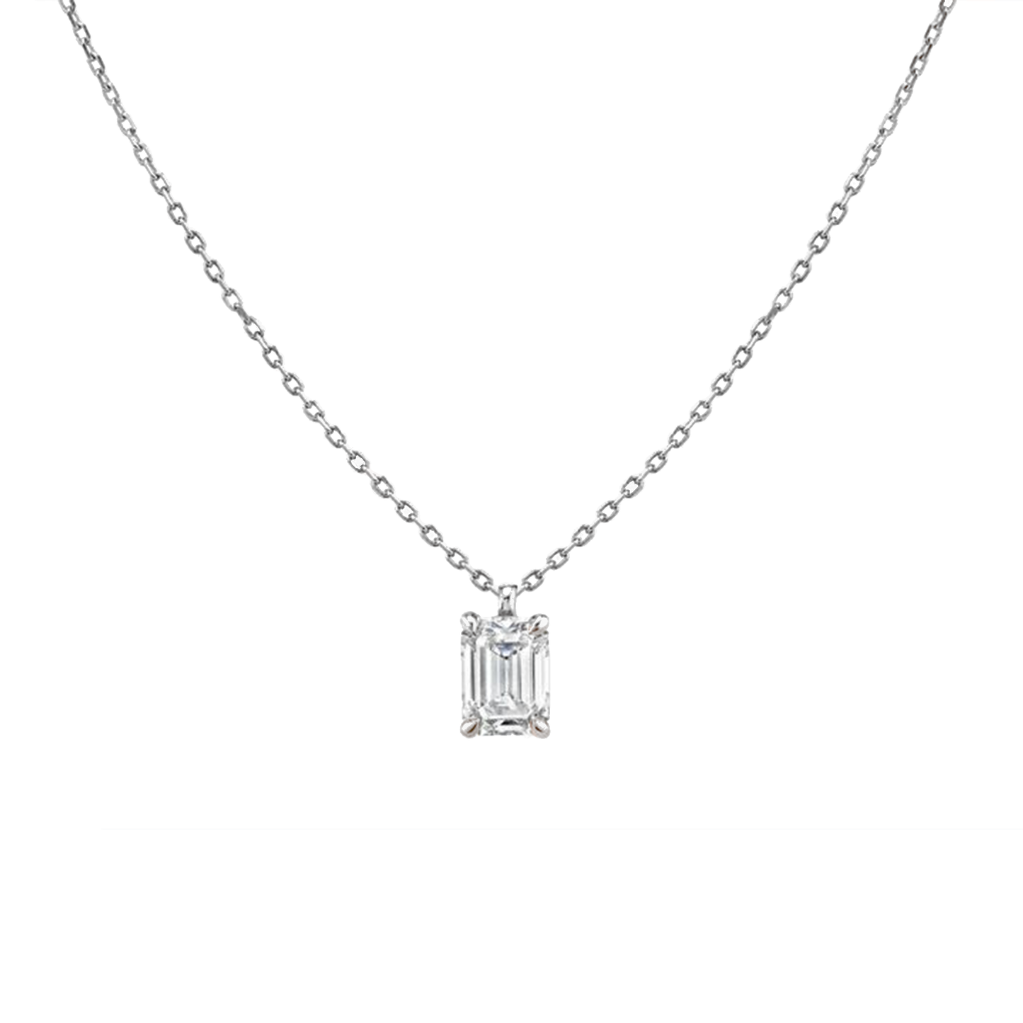 .50ct Emerald cut Solitaire necklace