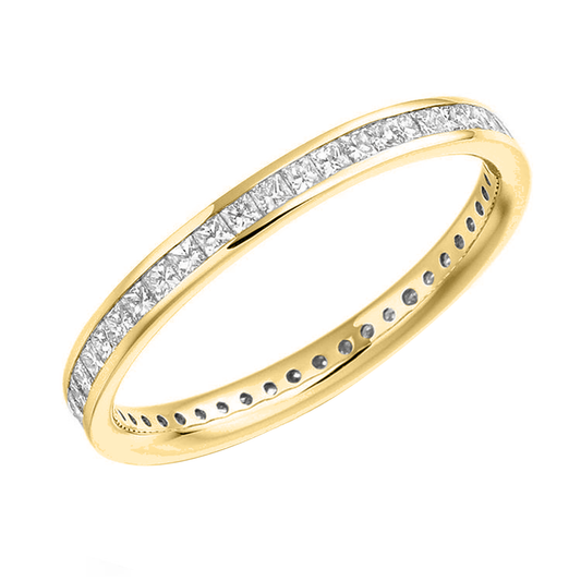 1.90cts Princess cut Full Eternity ring