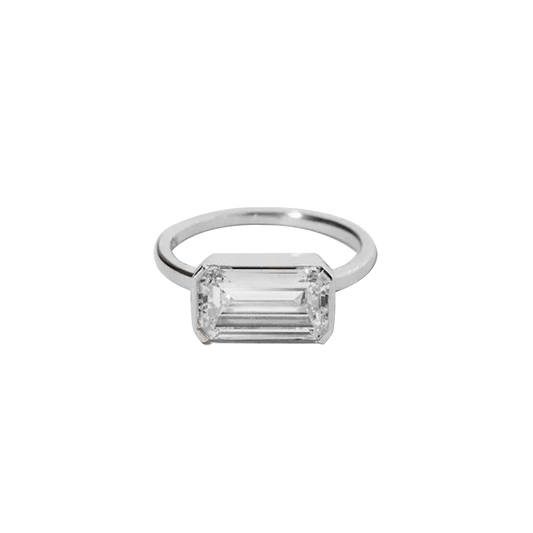 .50ct Emerald cut in East-West setting ring