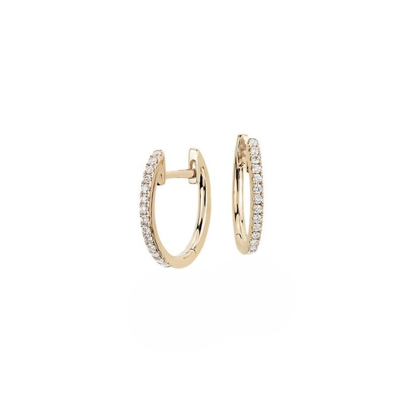 .56cts Round cut Hoop earrings