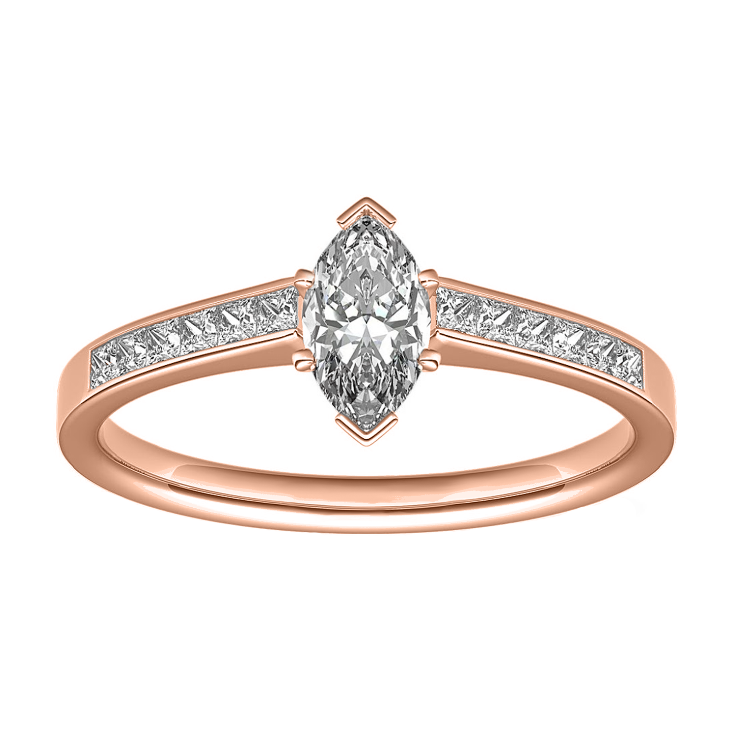 .75cts Marquise cut Channel ring