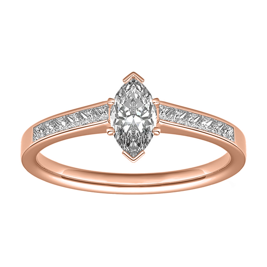 .75cts Marquise cut Channel ring