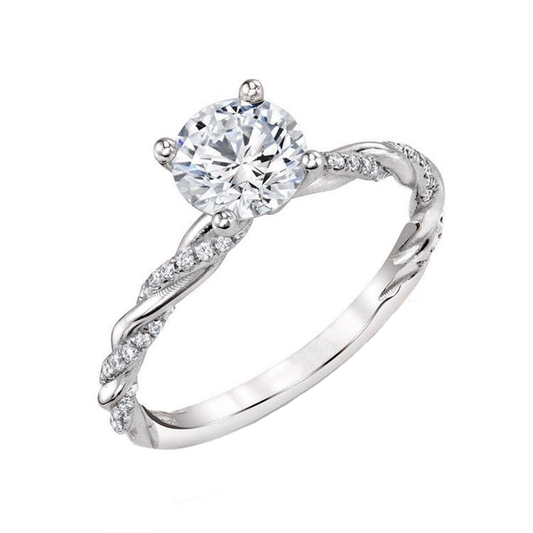 .85cts Round cut Twisted ring