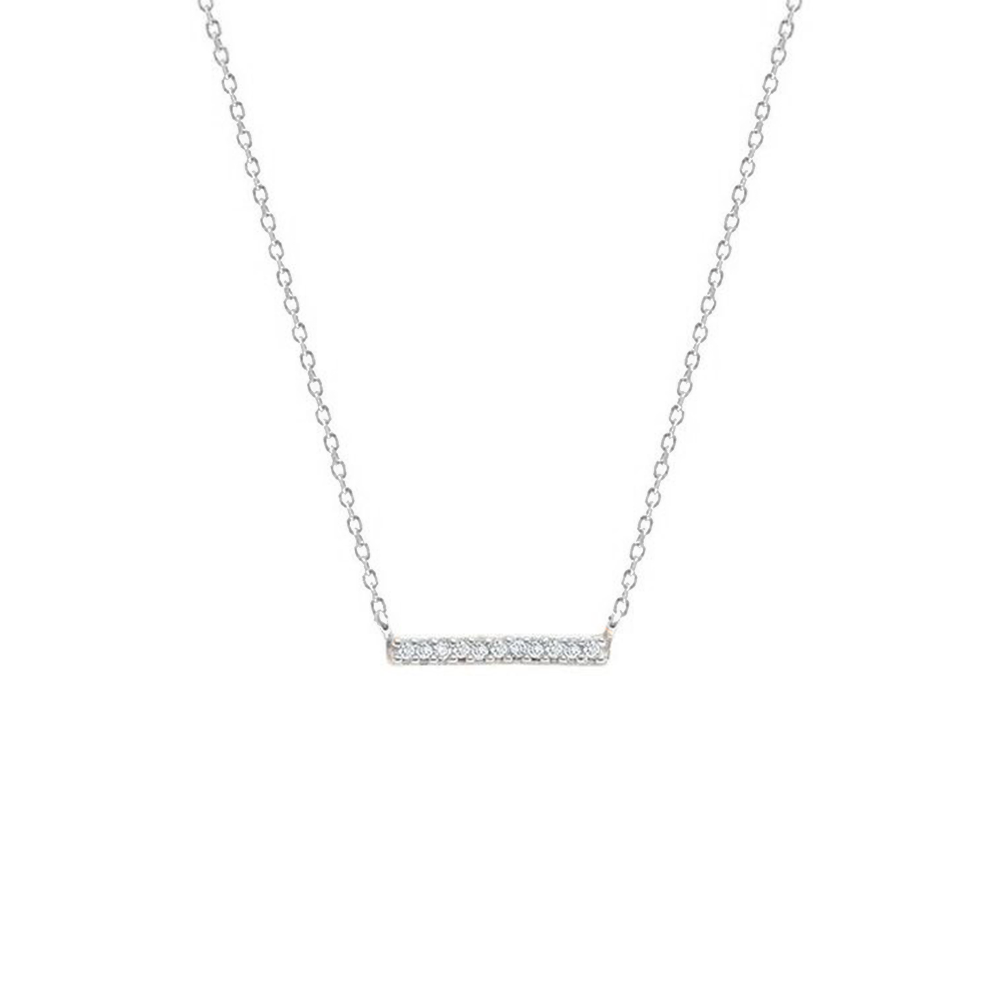 .77cts Round cut Bar necklace