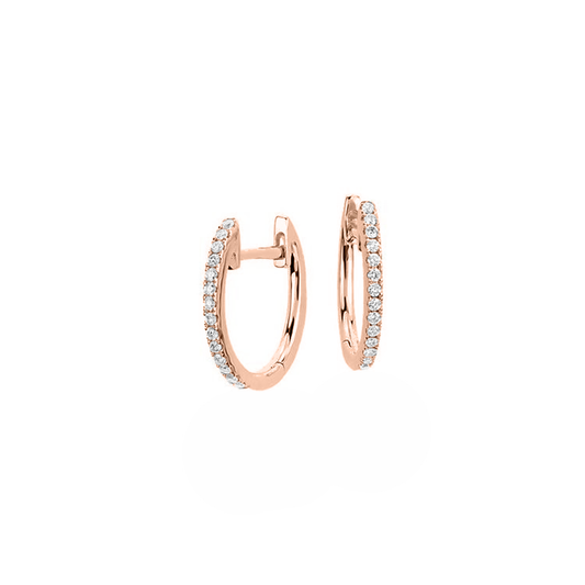 .56cts Round cut Hoop earrings